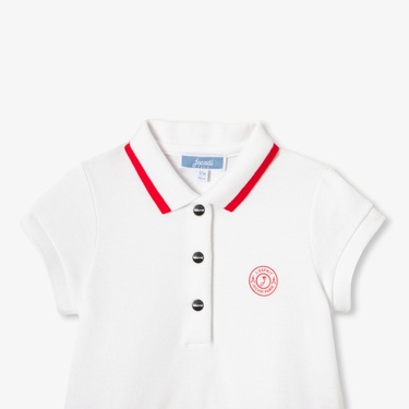  Jacadi Paris Kız Bebek Pamuklu Pike Polo Yaka Elbise