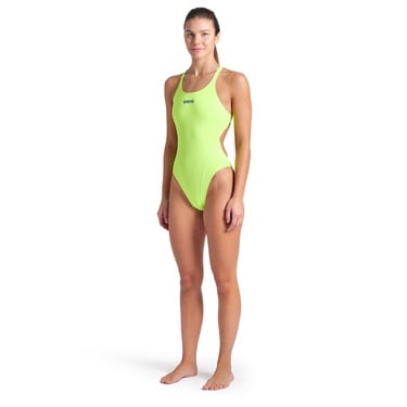  Team Swimsuit Swim Tech Solid Kadın Sarı Yüzücü Mayosu 004763688