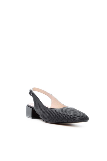  Tamer Tanca Kadın Hakiki Deri Siyah Klasik Ayakkabı