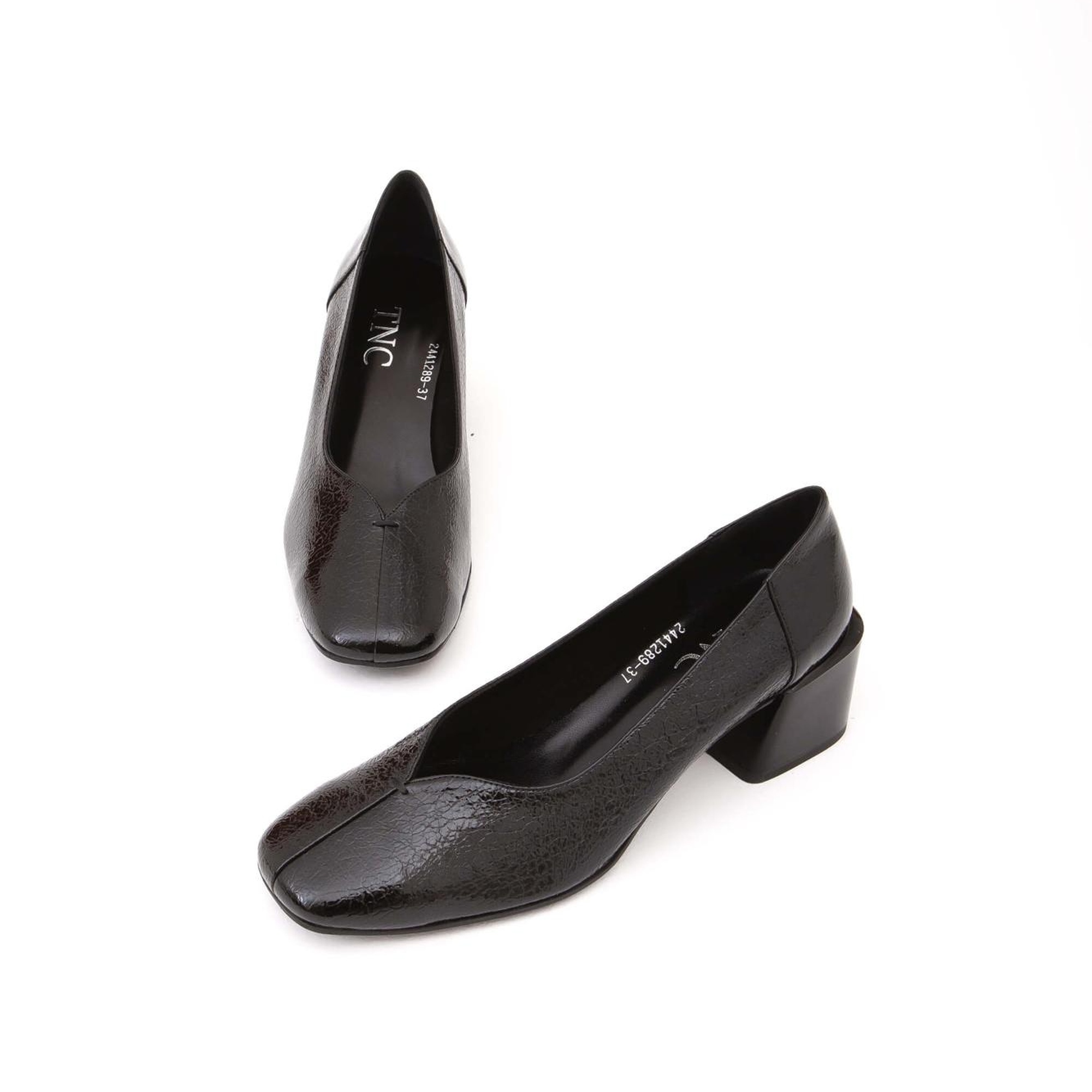 Tamer Tanca Kadın Hakiki Deri Siyah Rugan GOVA Ayakkabı