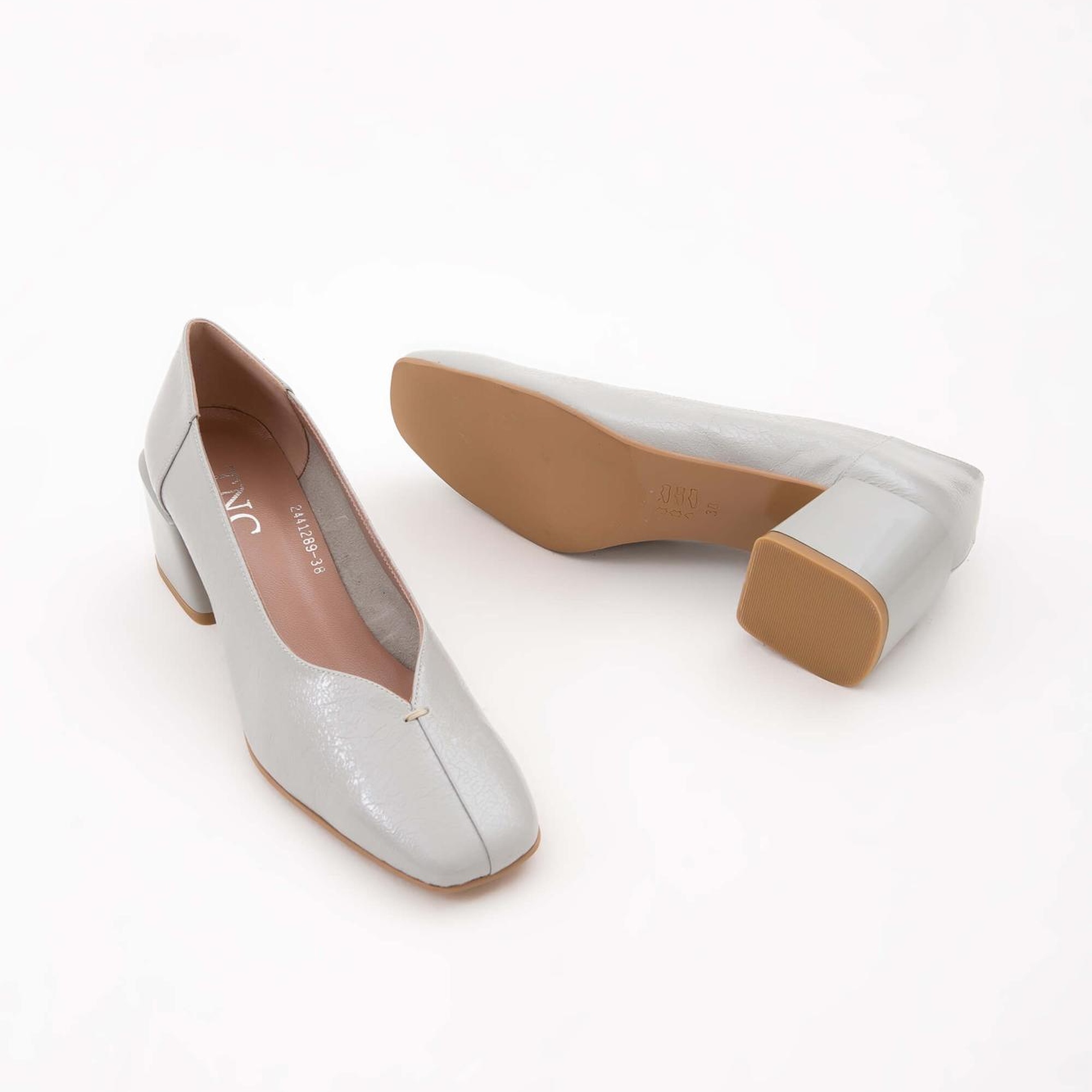 Tamer Tanca Kadın Hakiki Deri Gri Rugan GOVA Ayakkabı