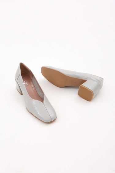  Tamer Tanca Kadın Hakiki Deri Gri Rugan GOVA Ayakkabı