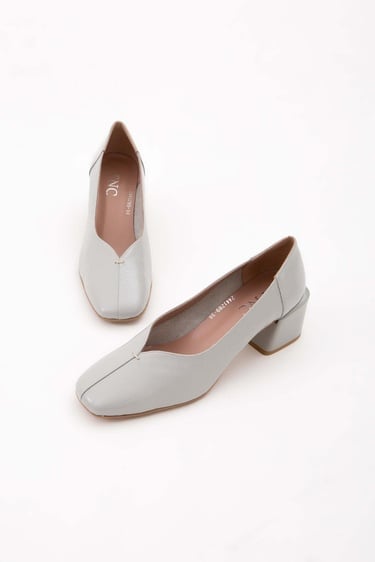  Tamer Tanca Kadın Hakiki Deri Gri Rugan GOVA Ayakkabı