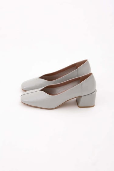  Tamer Tanca Kadın Hakiki Deri Gri Rugan GOVA Ayakkabı