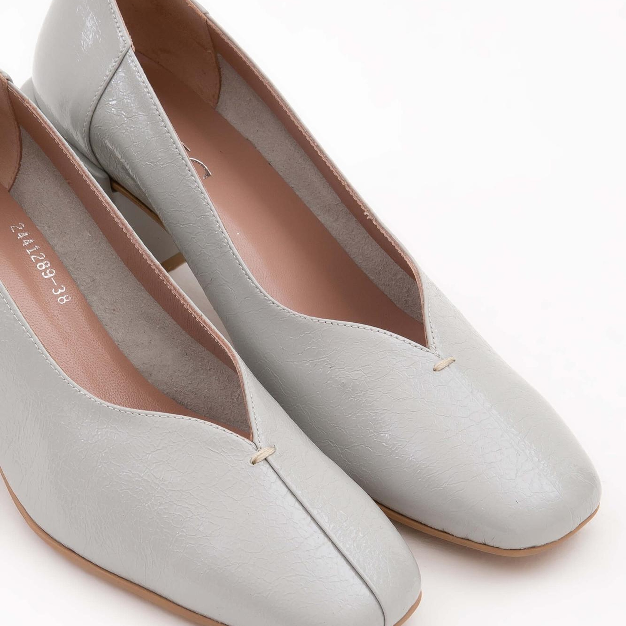 Tamer Tanca Kadın Hakiki Deri Gri Rugan GOVA Ayakkabı