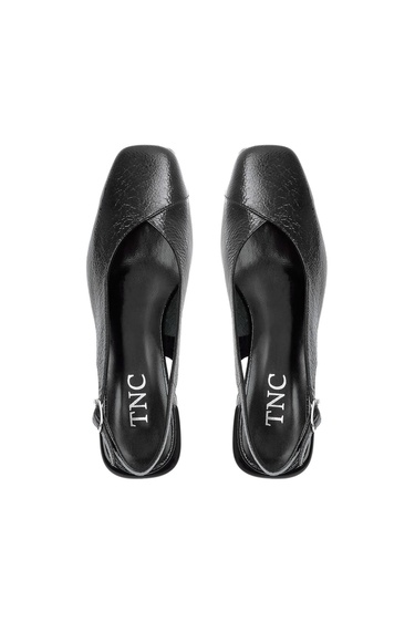 Tamer Tanca Kadın Hakiki Deri Siyah Rugan Günlük Ayakkabı