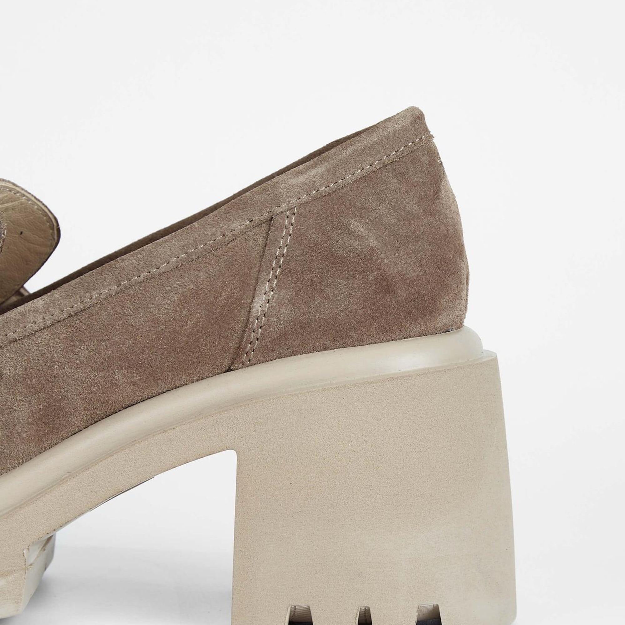 Tamer Tanca Kadın Hakiki Deri Bej Makosen Ayakkabı