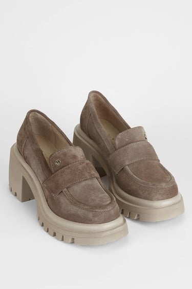  Tamer Tanca Kadın Hakiki Deri Bej Makosen Ayakkabı