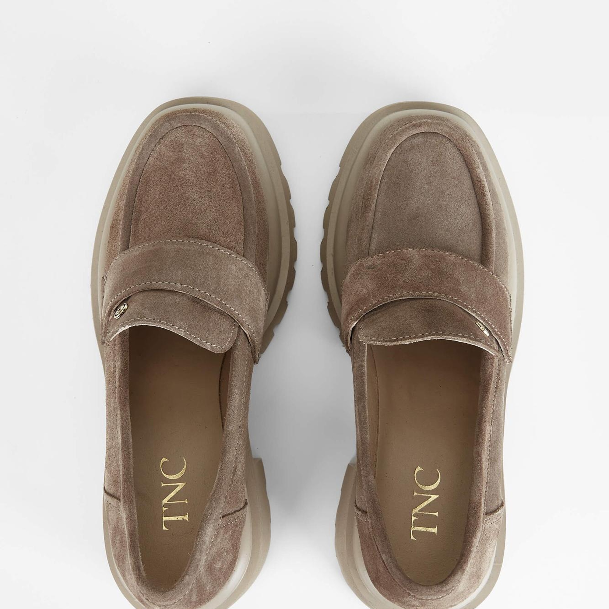 Tamer Tanca Kadın Hakiki Deri Bej Makosen Ayakkabı