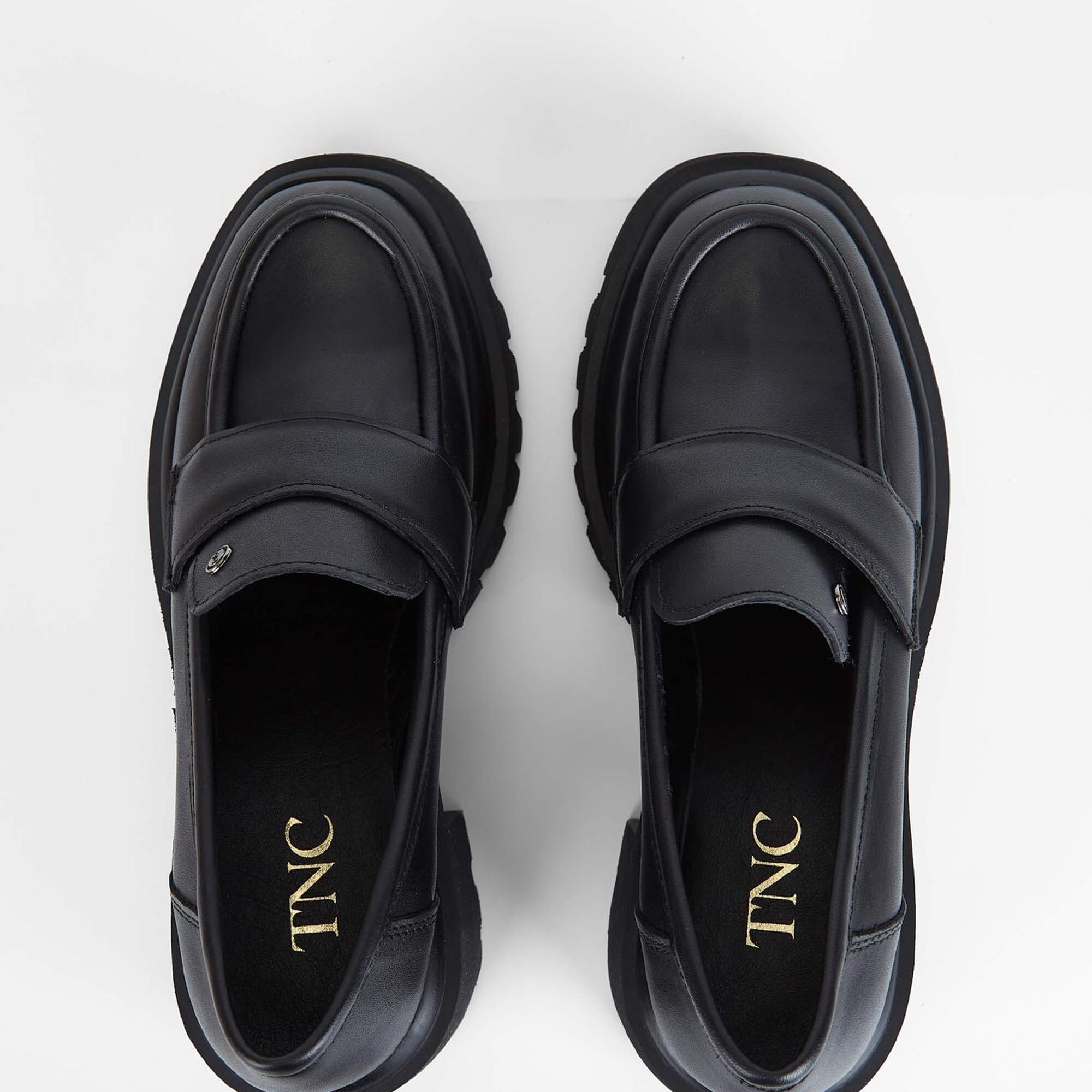 Tamer Tanca Kadın Hakiki Deri Siyah Deri Makosen Ayakkabı