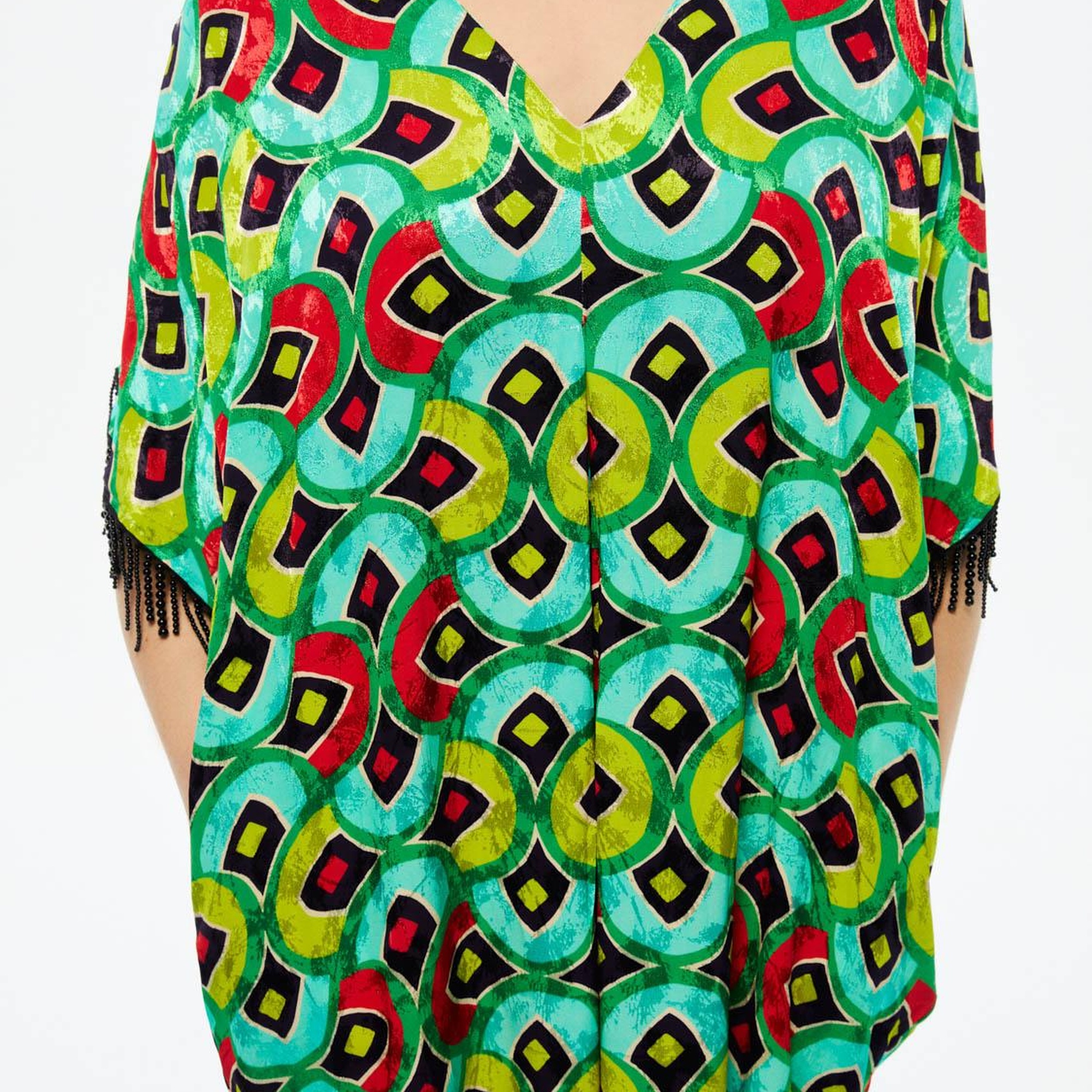 Desenli Dökümlü Kaftan