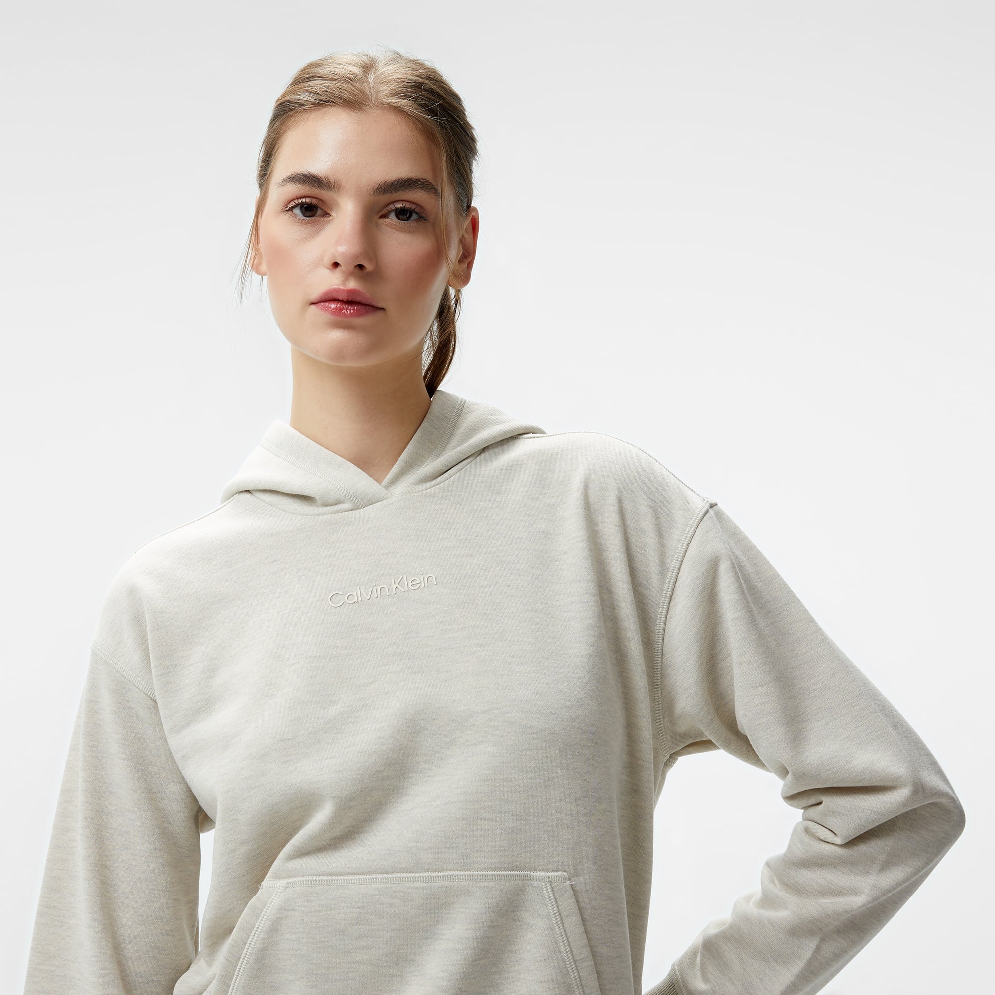 Calvin Klein Pullover Kadın Bej Sweatshirt