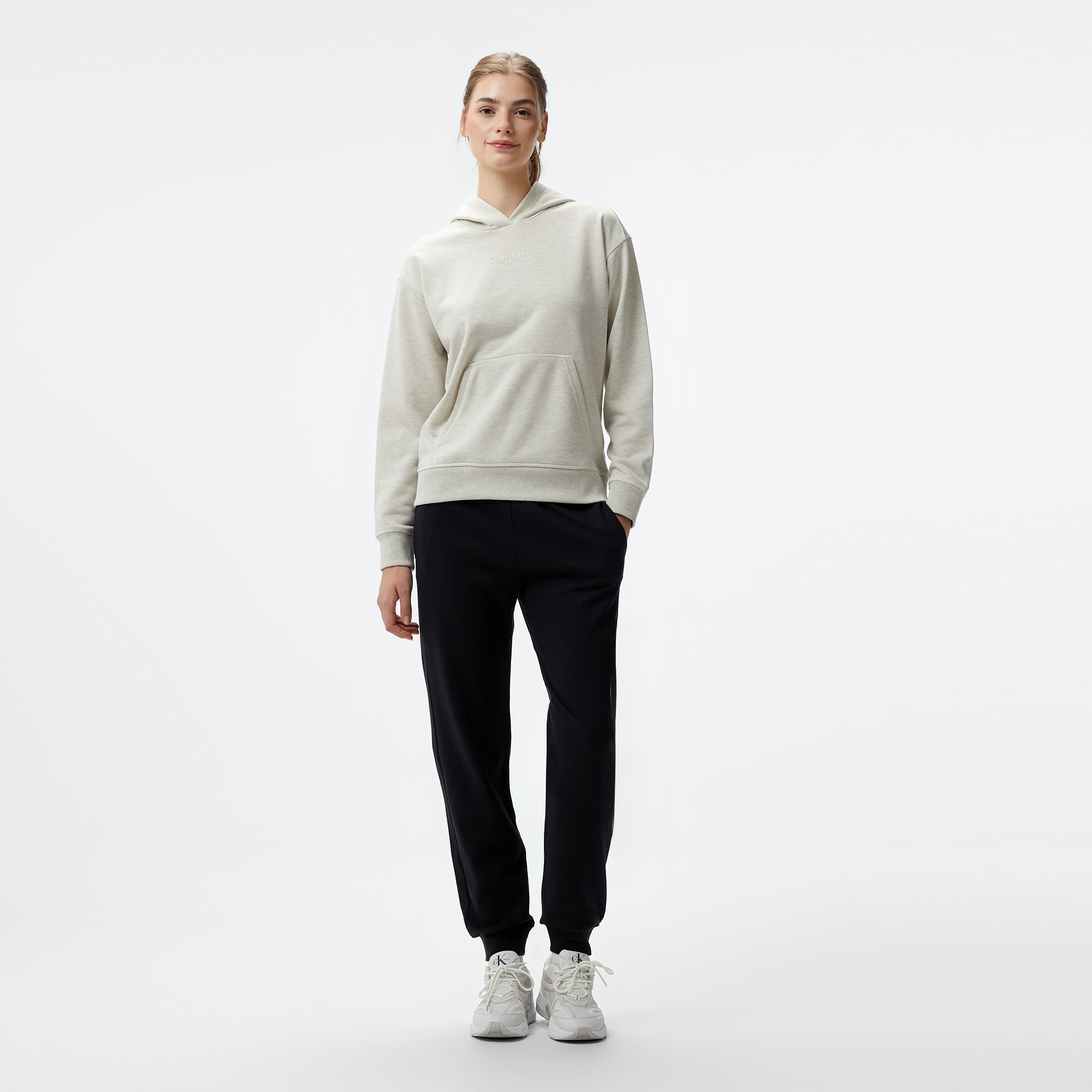 Calvin Klein Pullover Kadın Bej Sweatshirt