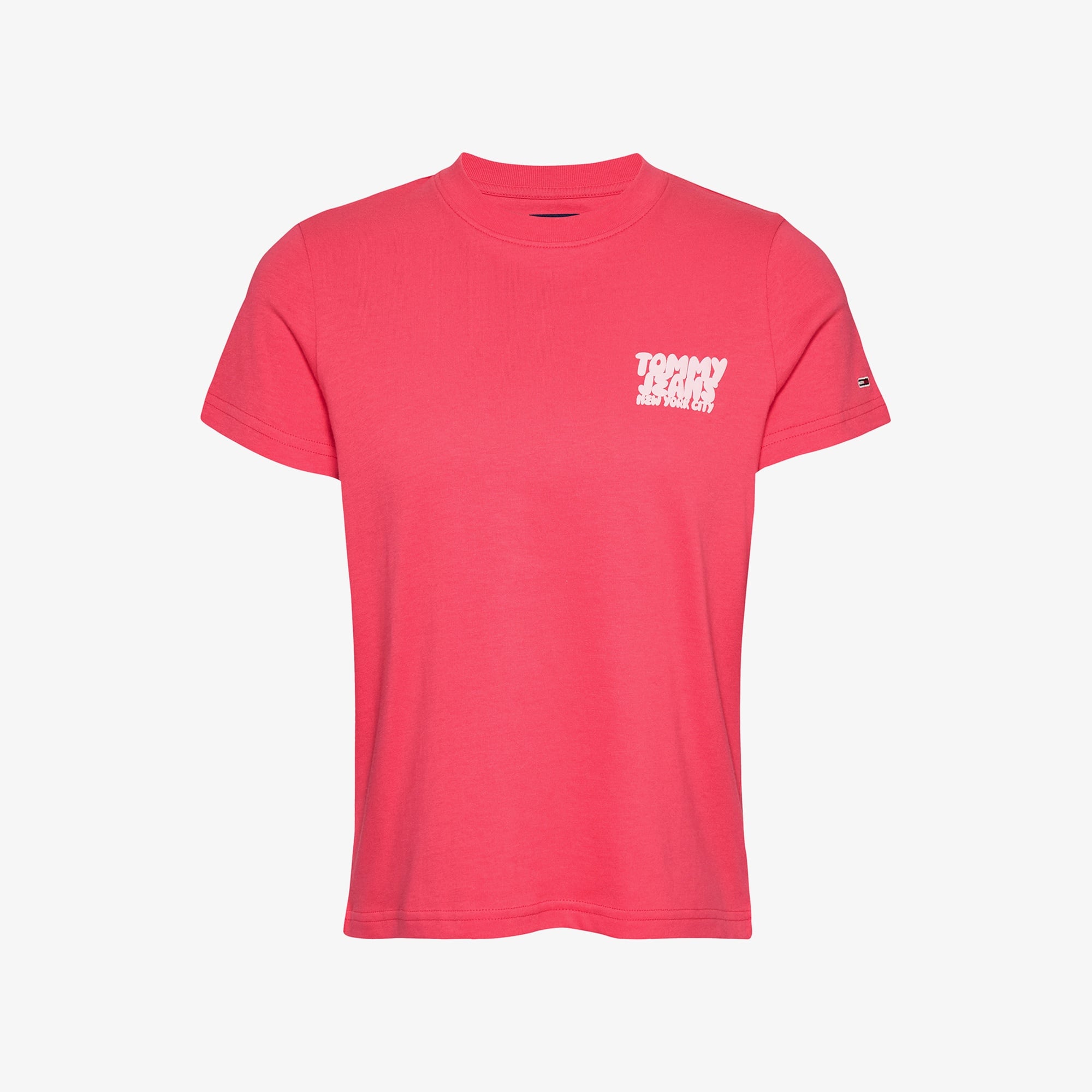Tommy Jeans Regular Bubble Kadın Pembe T-Shirt