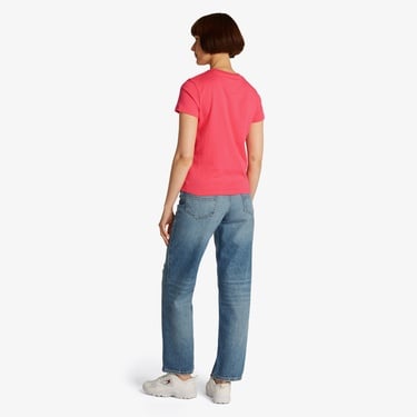  Tommy Jeans Regular Bubble Kadın Pembe T-Shirt