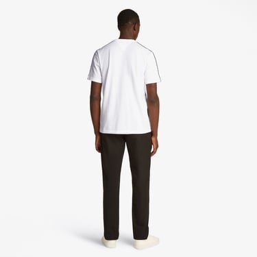 Tommy Hilfiger Global Stripe Tape Erkek Beyaz T-Shirt