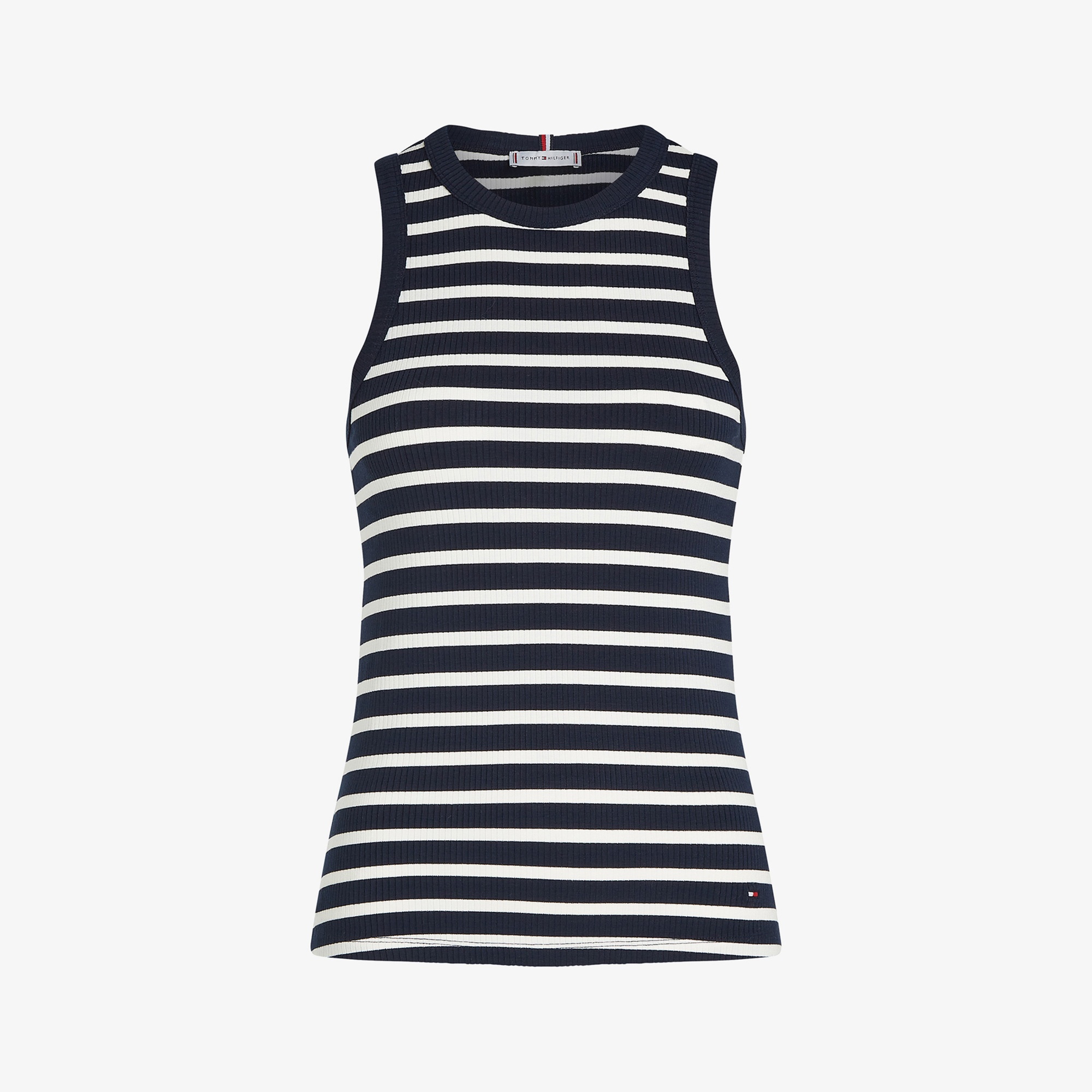 Tommy Hilfiger Slim 5X2 Rib Tank Kadın Mavi T-Shirt