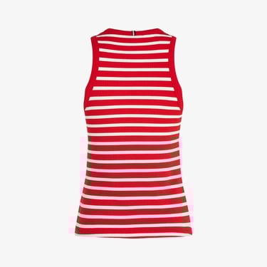  Tommy Hilfiger Slim 5X2 Rib Tank Kadın Kırmızı T-Shirt