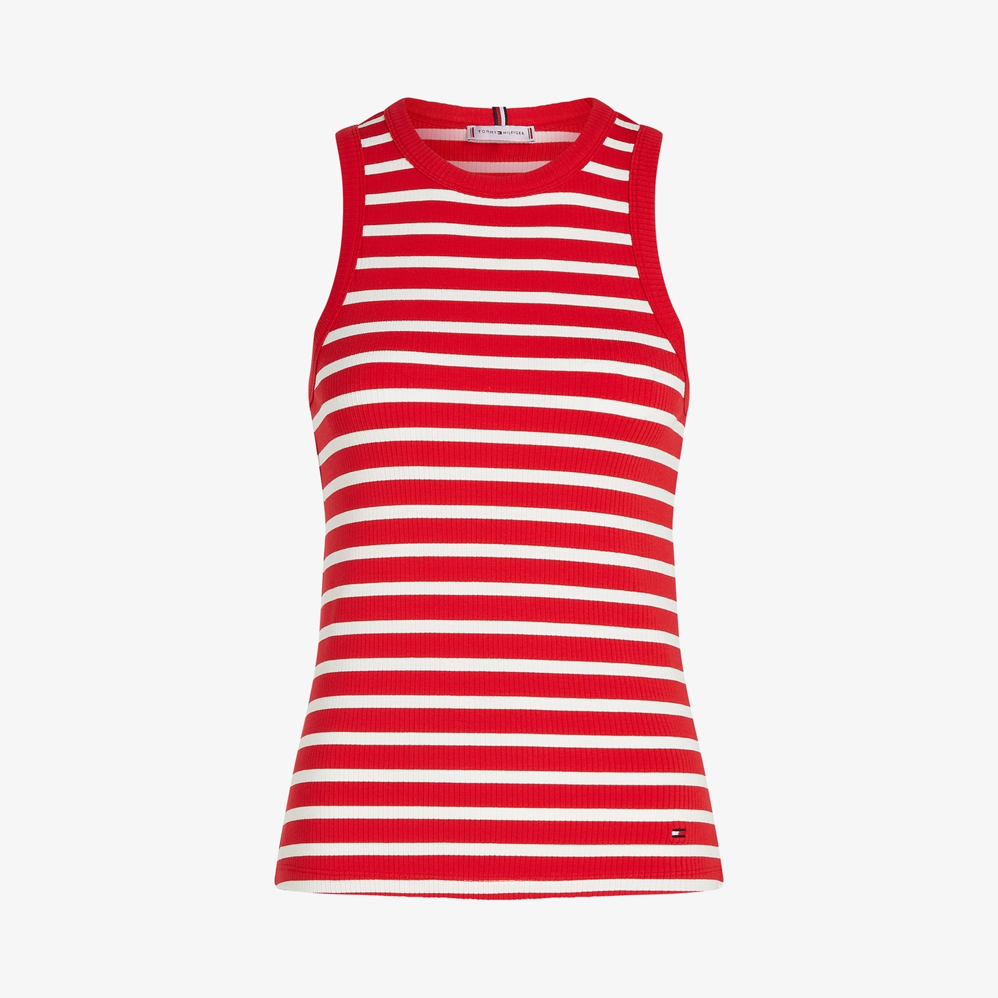 Tommy Hilfiger Slim 5X2 Rib Tank Kadın Kırmızı T-Shirt