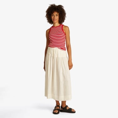  Tommy Hilfiger Slim 5X2 Rib Tank Kadın Kırmızı T-Shirt