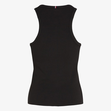  Tommy Hilfiger Slim 5X2 Rib Tank Kadın Siyah T-Shirt