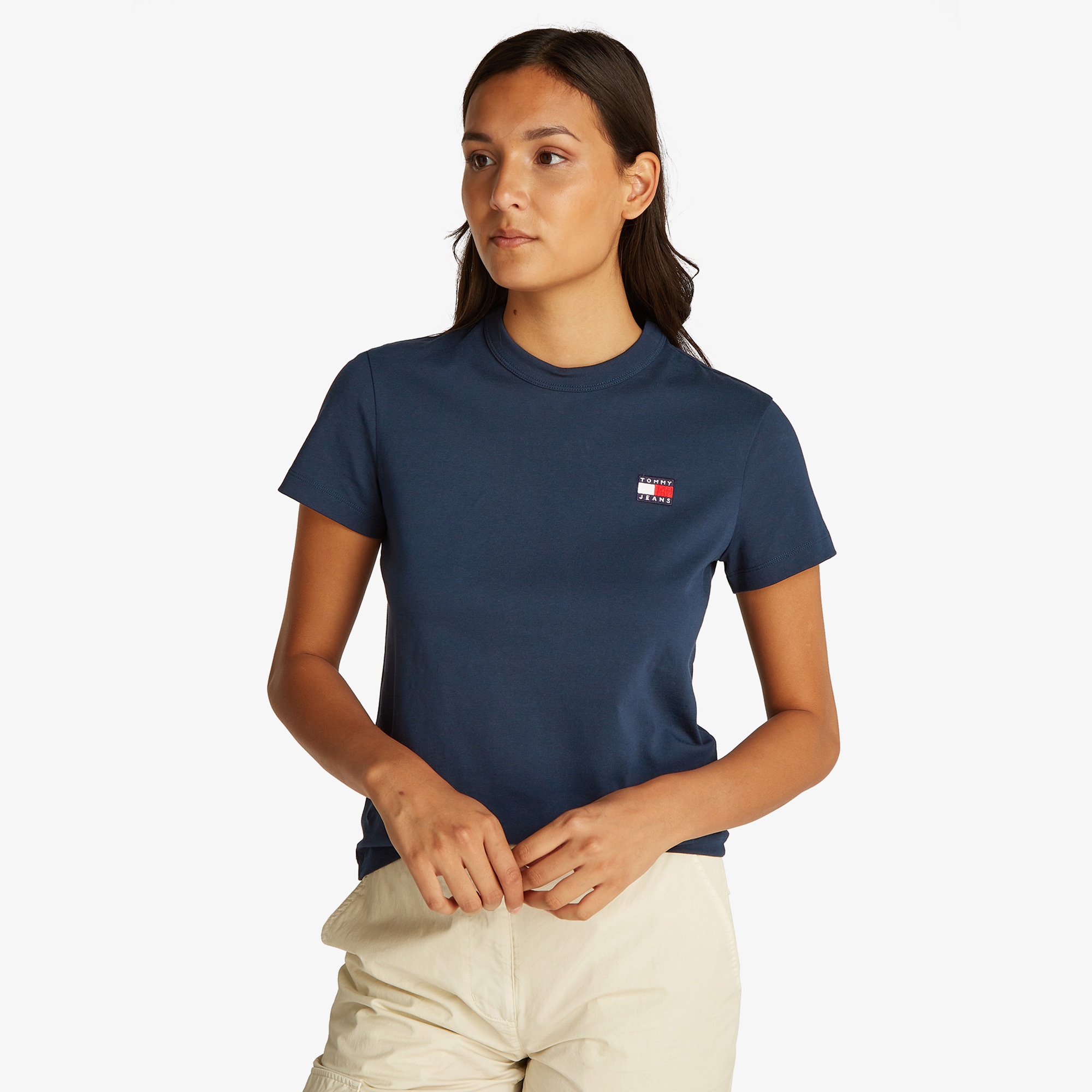 Tommy Jeans Reg Badge Kadın Lacivert T-Shirt