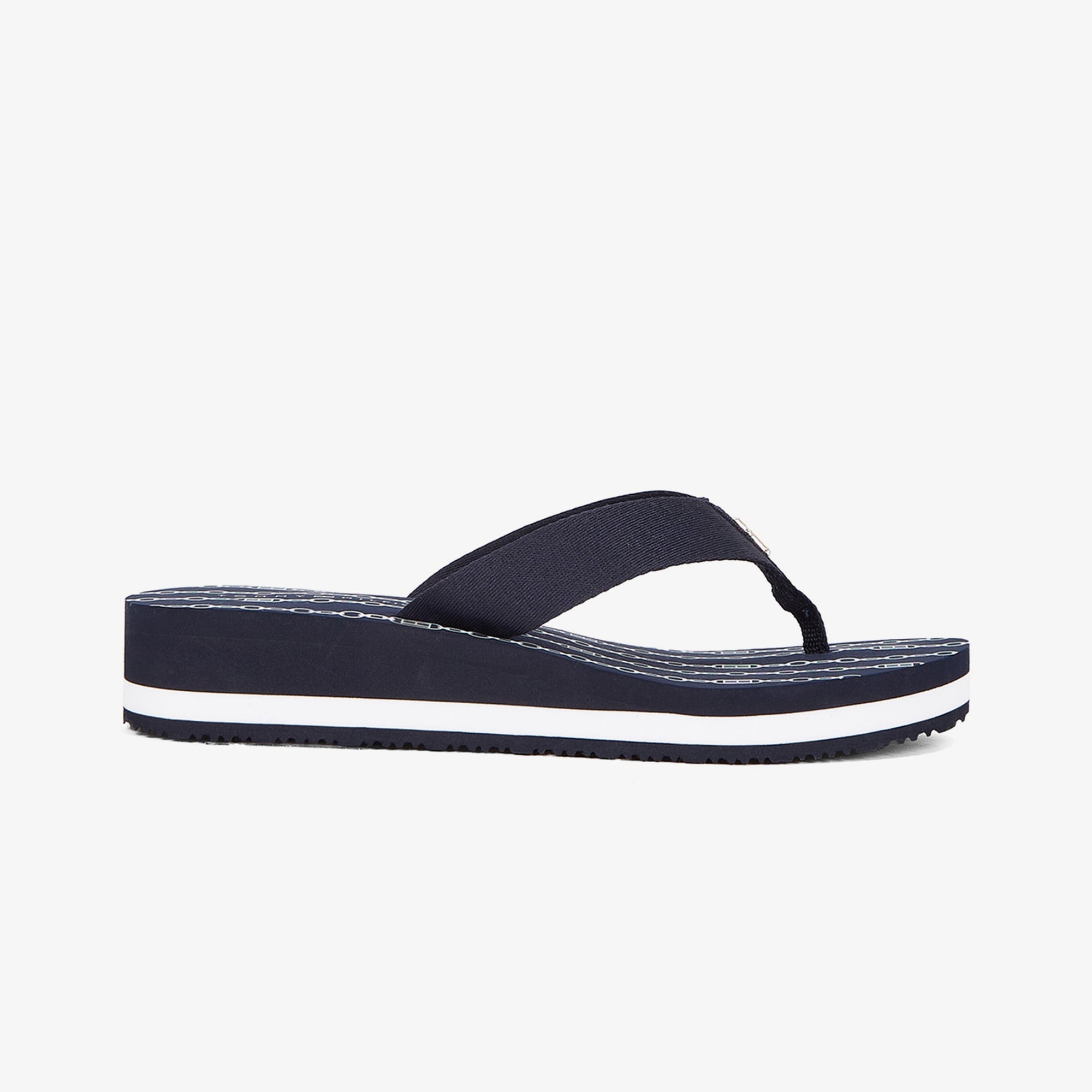 Tommy Hilfiger Chainprint Midwedge Kadın Lacivert Terlik