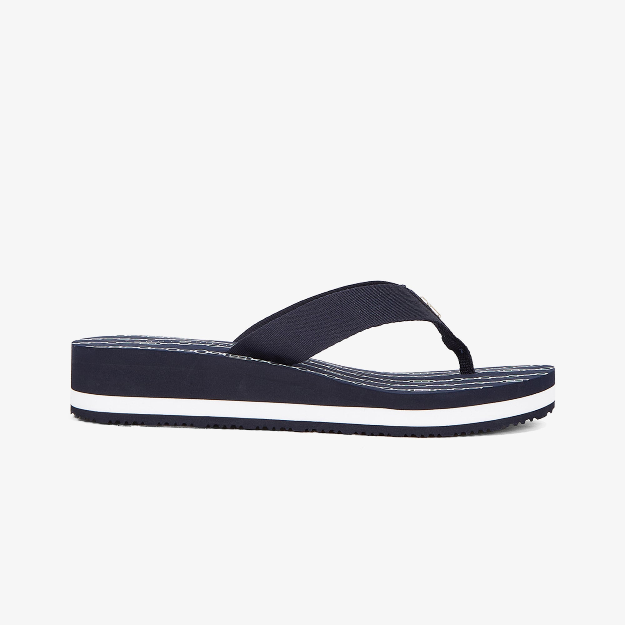  Tommy Hilfiger Chainprint Midwedge Kadın Lacivert Terlik