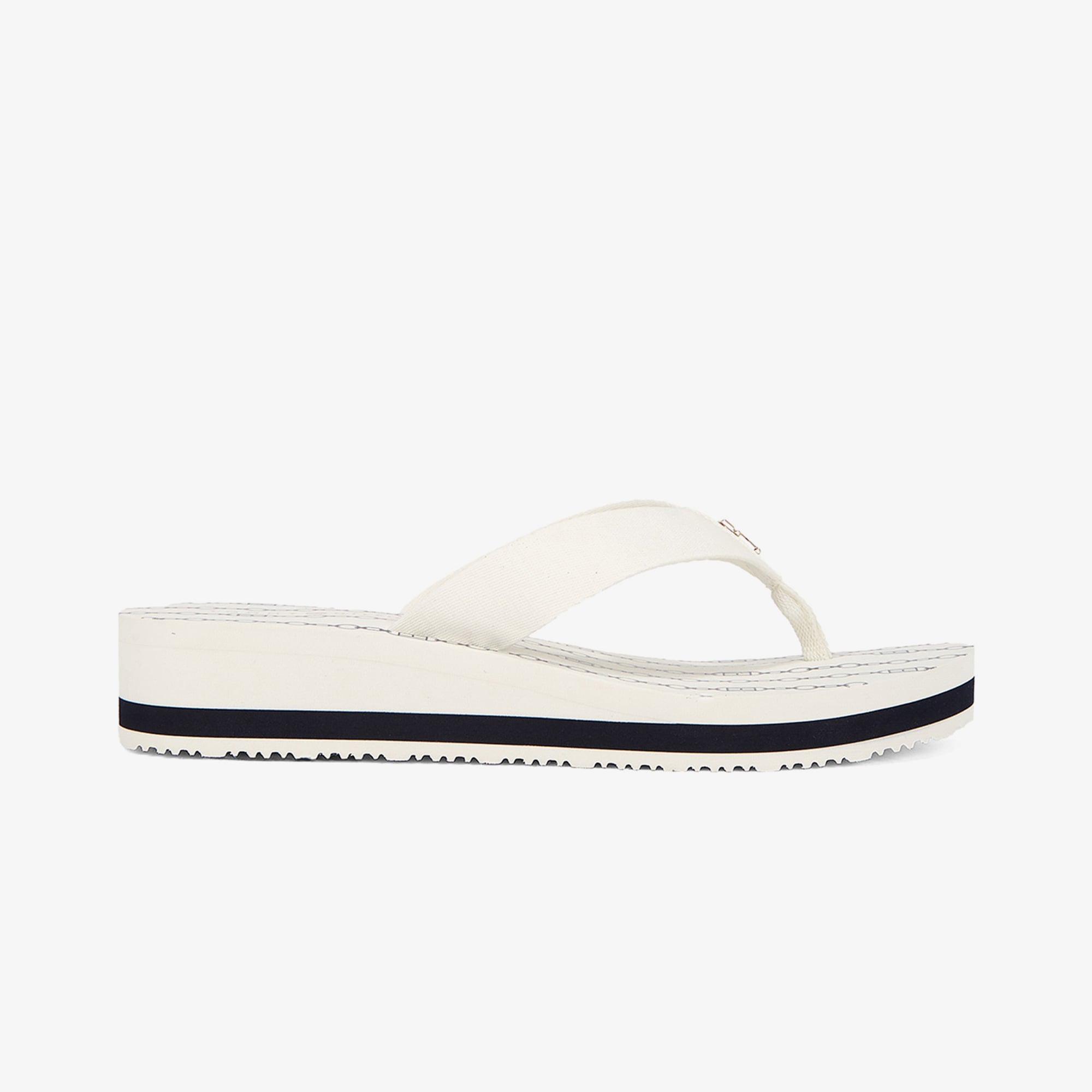 Tommy Hilfiger Tommy Hilfiger Im Chainprint Midwedge Kadın Beyaz Terlik Sandalet & Terlik | FashFed Beyaz - 2. görsel