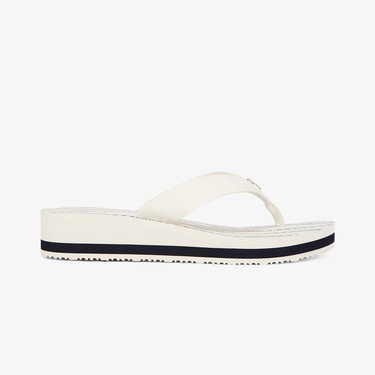  Tommy Hilfiger Im Chainprint Midwedge Kadın Beyaz Terlik