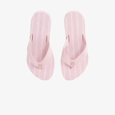  Tommy Hilfiger Chainprint Midwedge Kadın Pembe Terlik