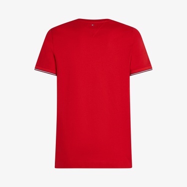  Tommy Hilfiger Logo Tipped Erkek Kırmızı T-Shirt