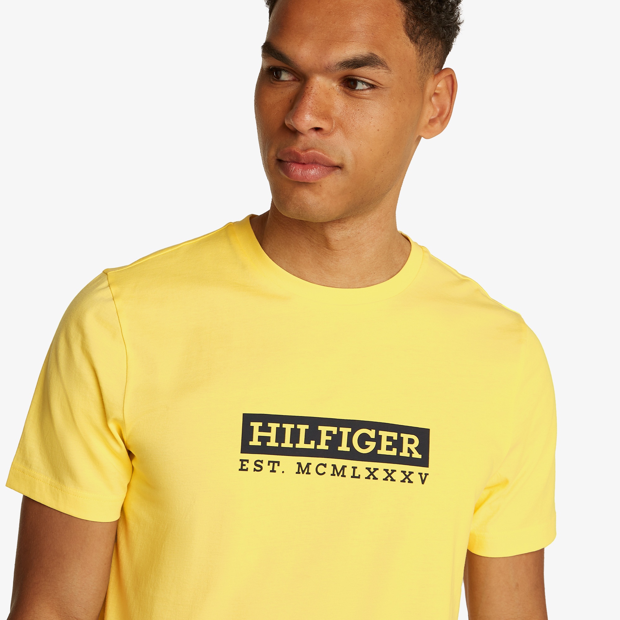 Tommy Hilfiger Colour To Colour Graphic Erkek Sarı T-Shirt