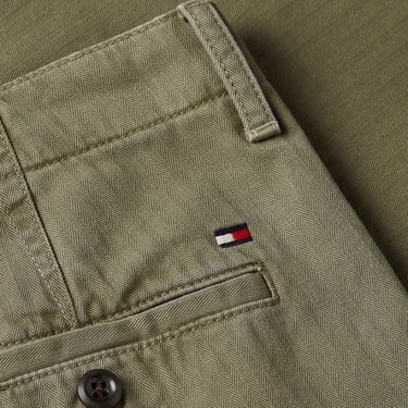  Tommy Hilfiger Murray Herringbone Chino Erkek Yeşil Pantolon