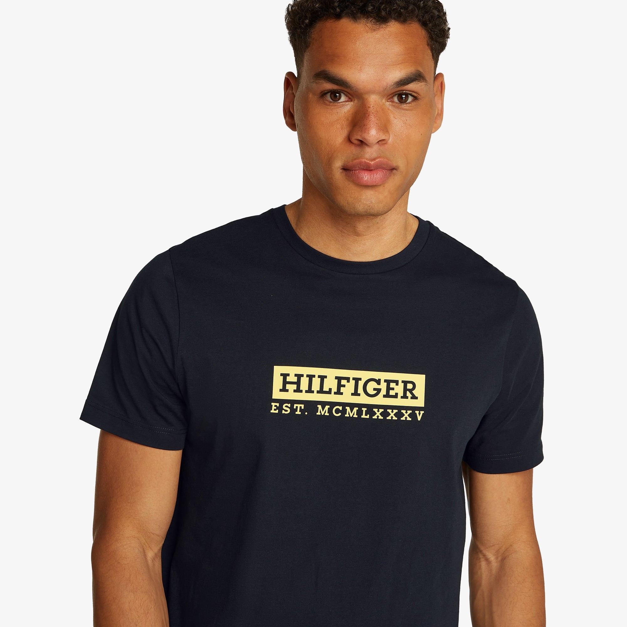 Tommy Hilfiger Colour To Colour Graphic Erkek Mavi T-Shirt