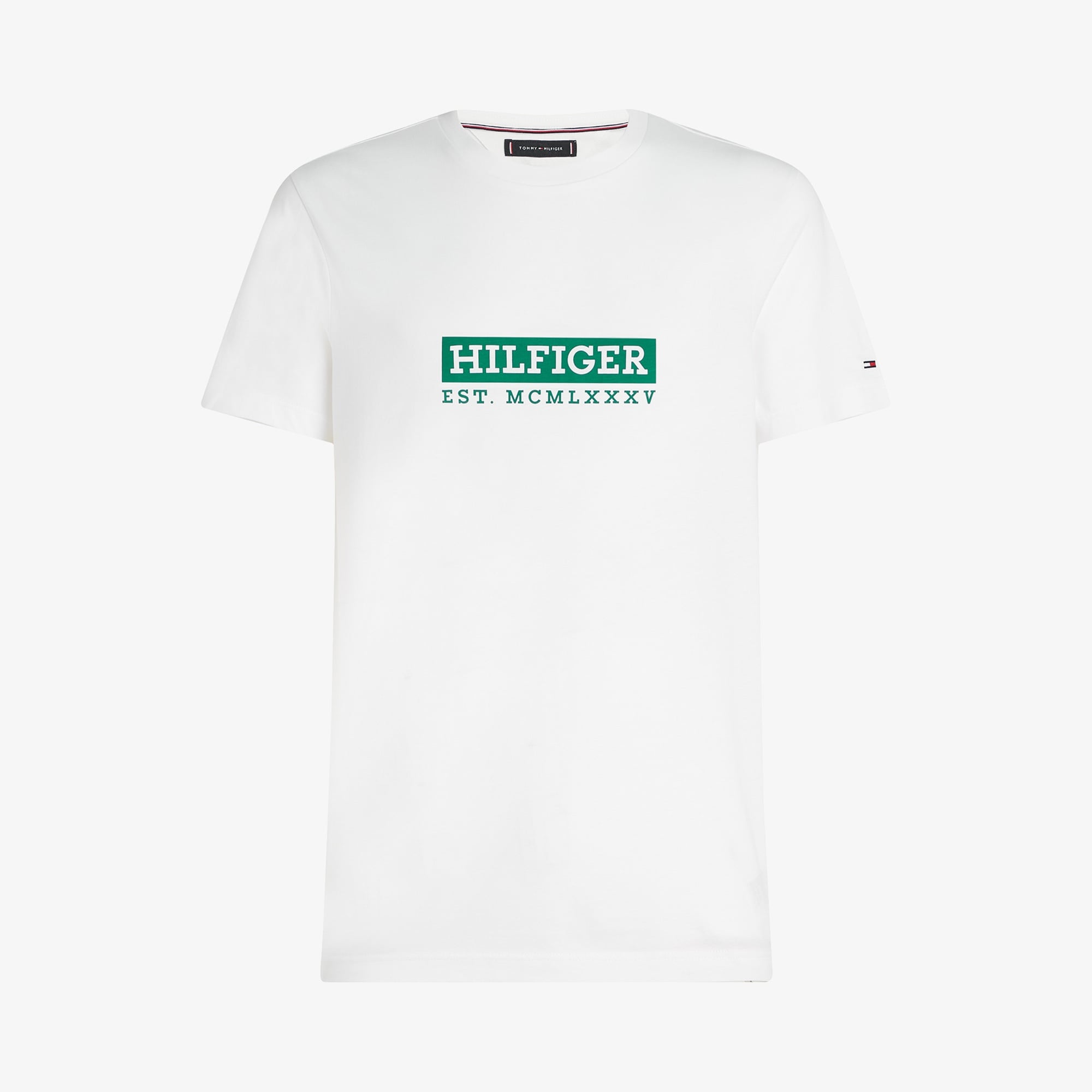 Tommy Hilfiger Colour To Colour Graphic Erkek Beyaz T-Shirt