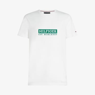  Tommy Hilfiger Colour To Colour Graphic Erkek Beyaz T-Shirt