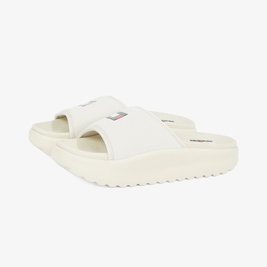  Tommy Hilfiger Comfy Pool Kadın Bej Terlik