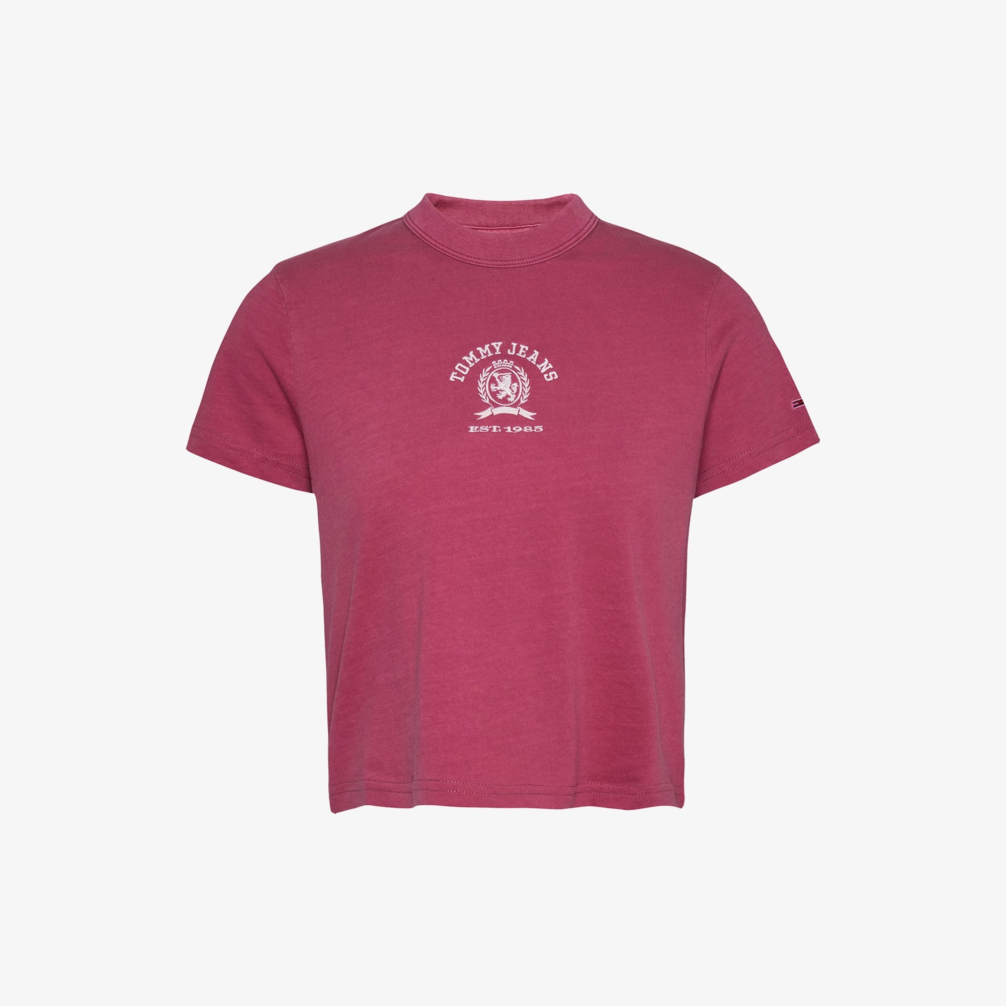Tommy Jeans Regular Varsity Crew Kadın Kırmızı T-Shirt