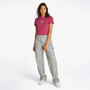  Tommy Jeans Reg Sh Varsity Crest Kadın Kırmızı T-Shirt