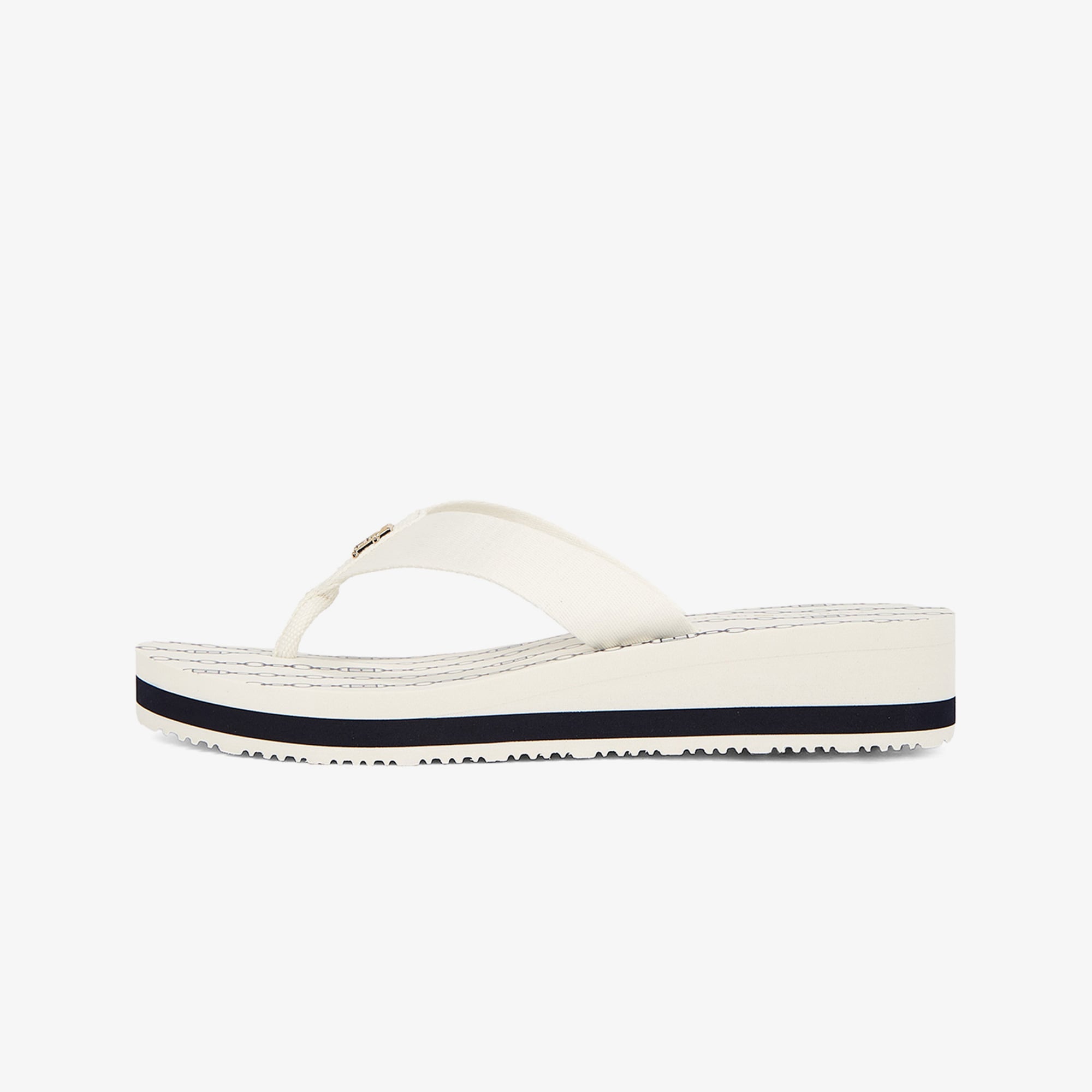 Tommy Hilfiger Tommy Hilfiger Im Chainprint Midwedge Kadın Beyaz Terlik Sandalet & Terlik | FashFed Beyaz - 5. görsel