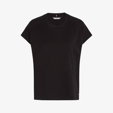  Tommy Hilfiger Relax Modern Cody Sleeve Kadın Siyah T-Shirt