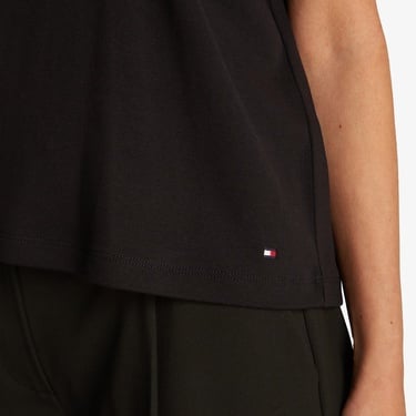  Tommy Hilfiger Relax Modern Cody Sleeve Kadın Siyah T-Shirt