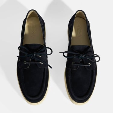  Erkek Lacivert Bağcıklı Süet Günlük Ayakkabı