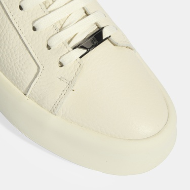  Erkek Krem Bağcıklı Deri Spor Ayakkabı