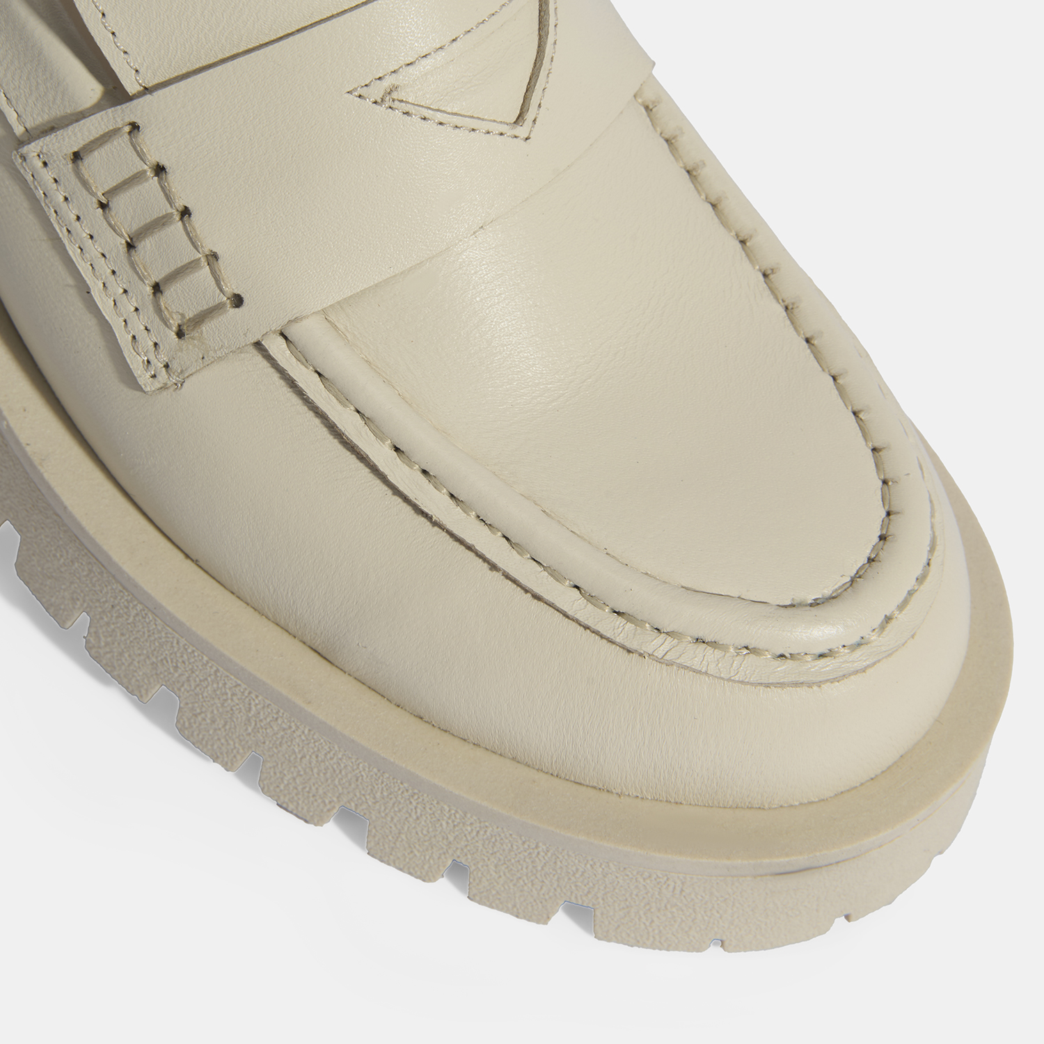 Desa Desa Gri Kadın Bej Slip-On Deri Loafer FashFed'de! Gri - 9. görsel