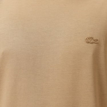  Lacoste Erkek Relaxed Fit Bisiklet Yaka Bej T-Shirt