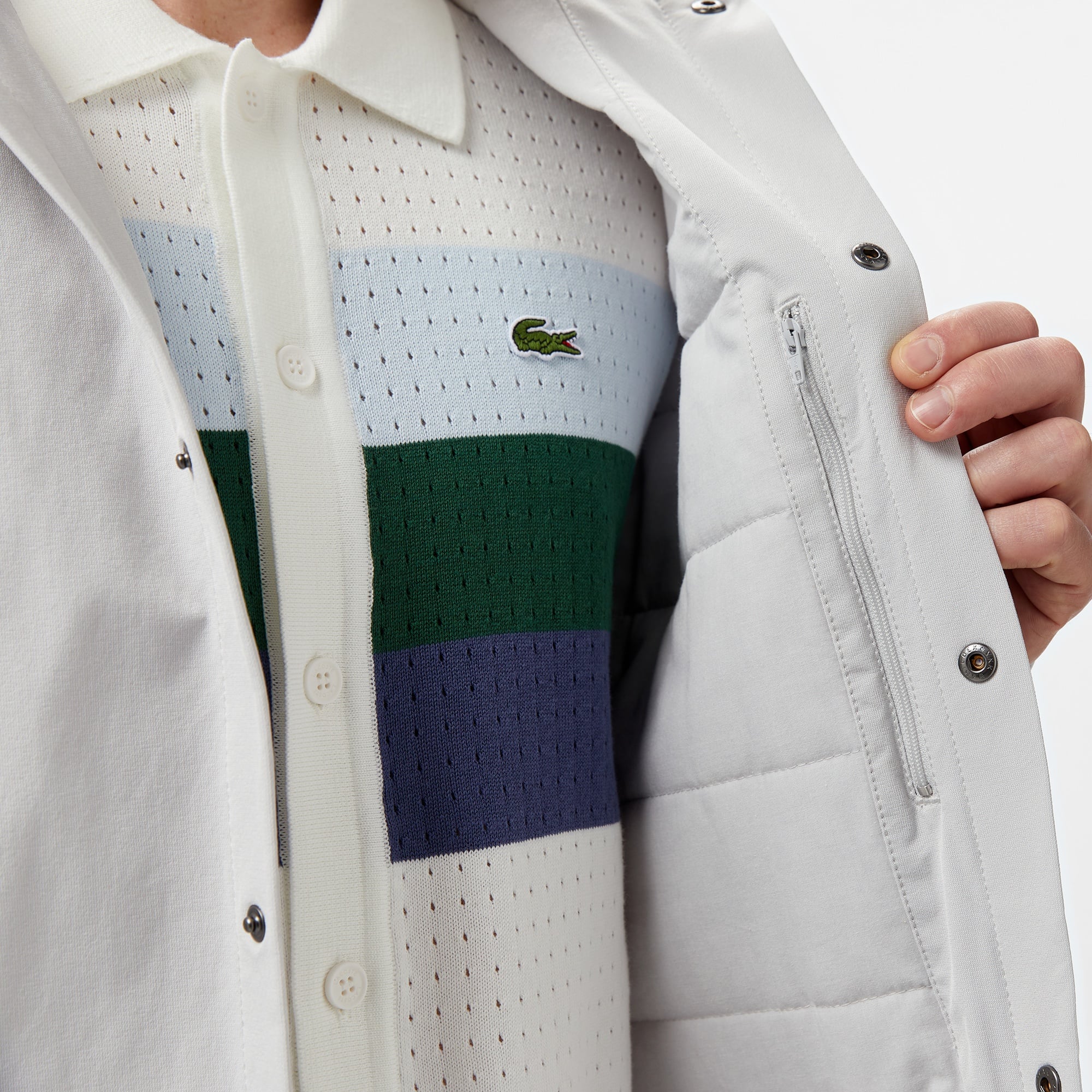 Lacoste Erkek Regular Fit Kapüşonlu Gri Ceket