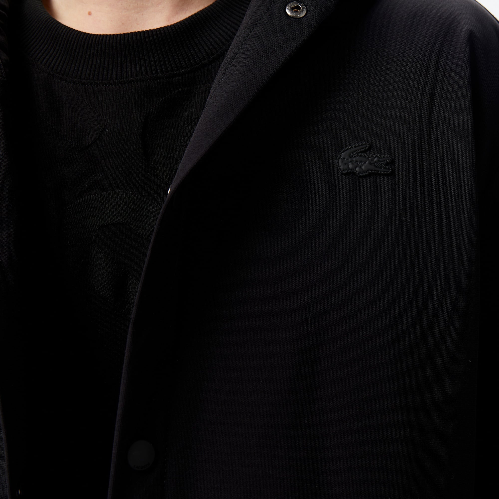 Lacoste Erkek Regular Fit Kapüşonlu Siyah Ceket