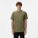 Erkek Relaxed Fit Bisiklet Yaka Haki T-Shirt